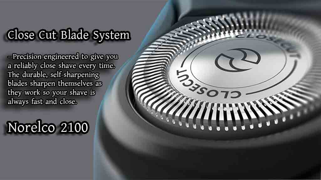 Self-sharpening blades of Norelco 2100