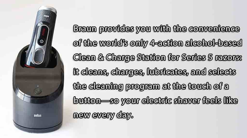 Braun Series 5 station during the cleaning cycle
