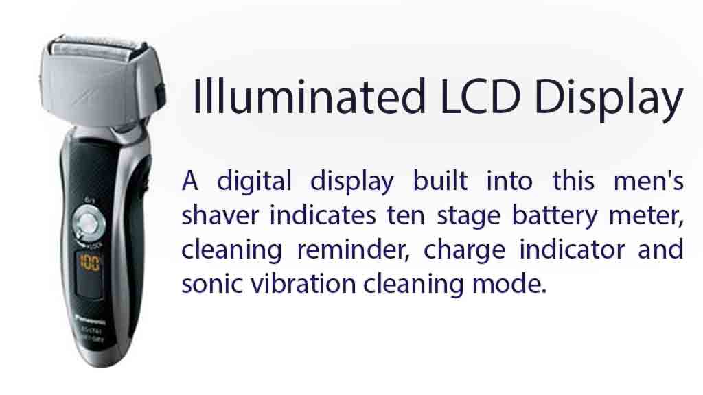 Illuminated LCD Display Indicates Battery Power
